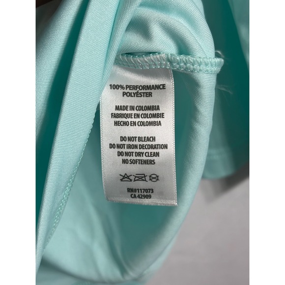 Altered Latitudes Womens XL Aqua Ice Cream Palm Tree Graphic Long Sleeve Shirt - Picture 7 of 7